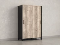 Шкаф-купе, штанга, 1 полка 1200x600x1900 RM163-90x60 Дуб Маувелла/Черный