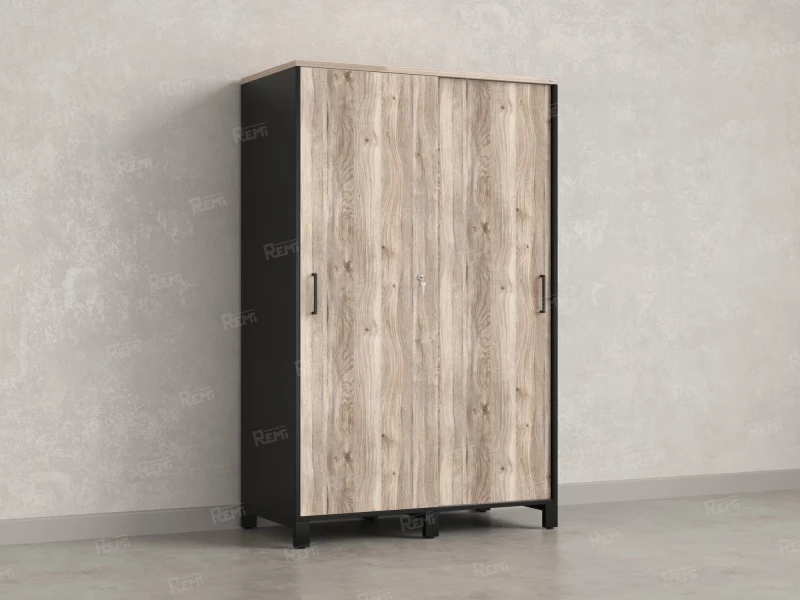 Шкаф-купе, штанга, 1 полка 1200x600x1900 RM163-90x60 Дуб Маувелла/Черный