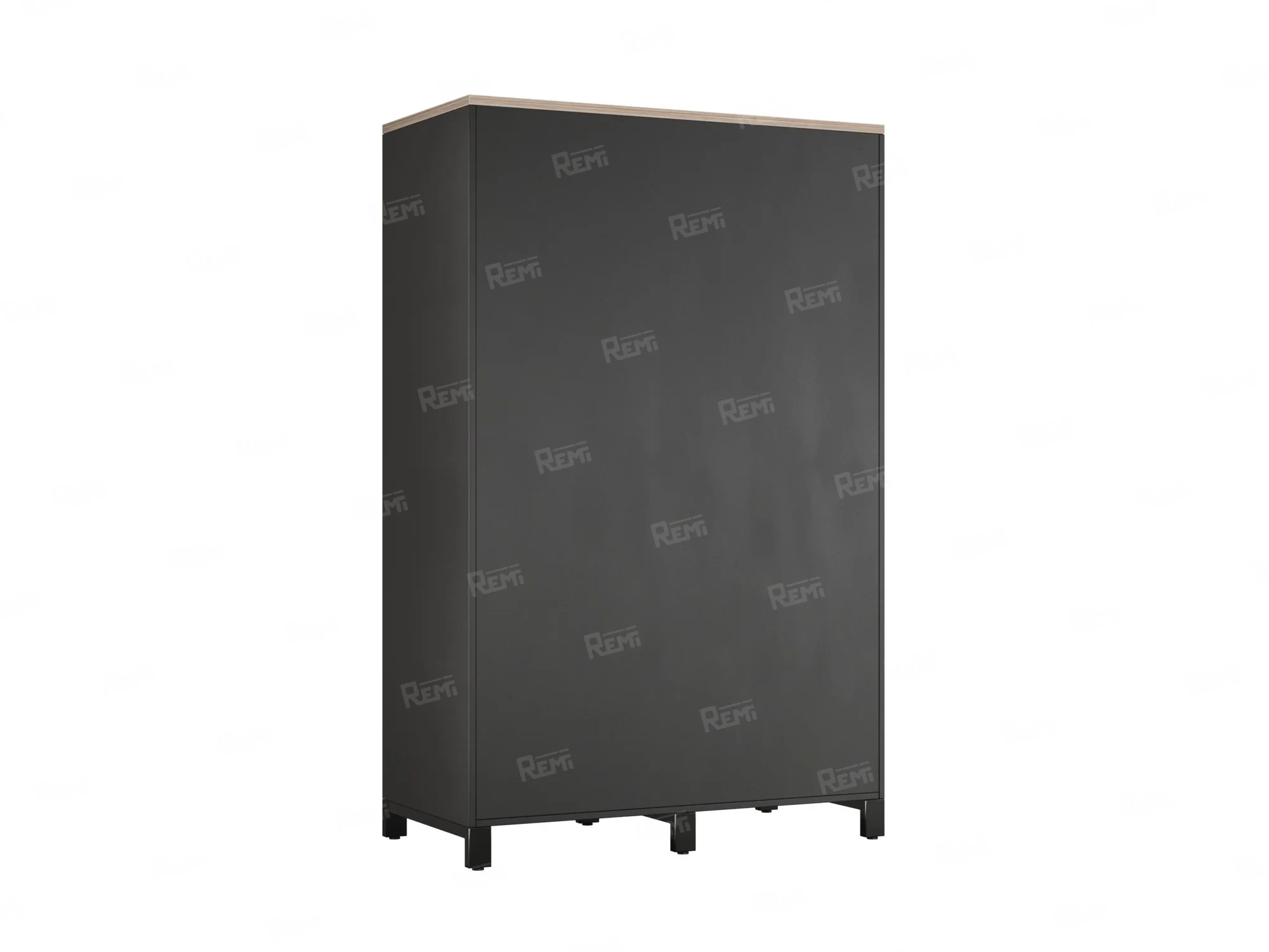 Шкаф-купе, штанга, 1 полка 1200x600x1900 RM163-90x60 Дуб Маувелла/Черный