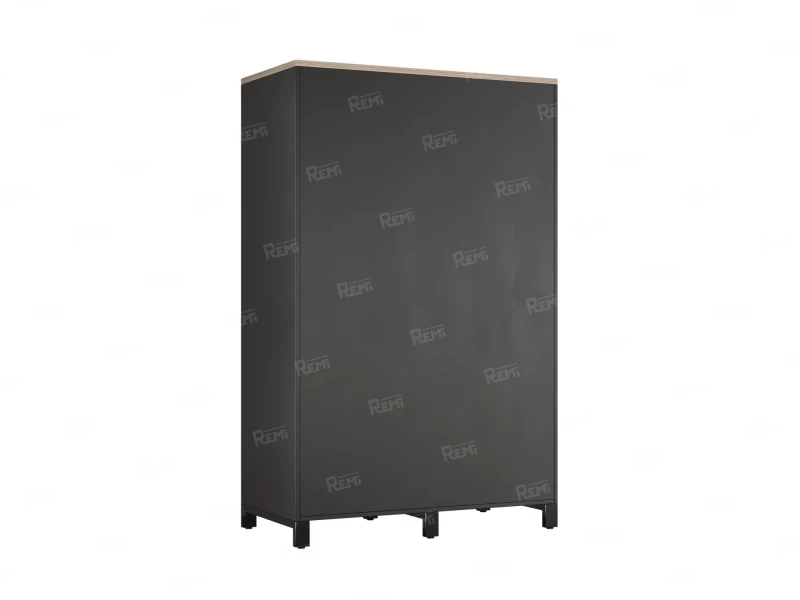 Шкаф-купе, штанга, 1 полка 1200x600x1900 RM163-90x60 Дуб Маувелла/Черный