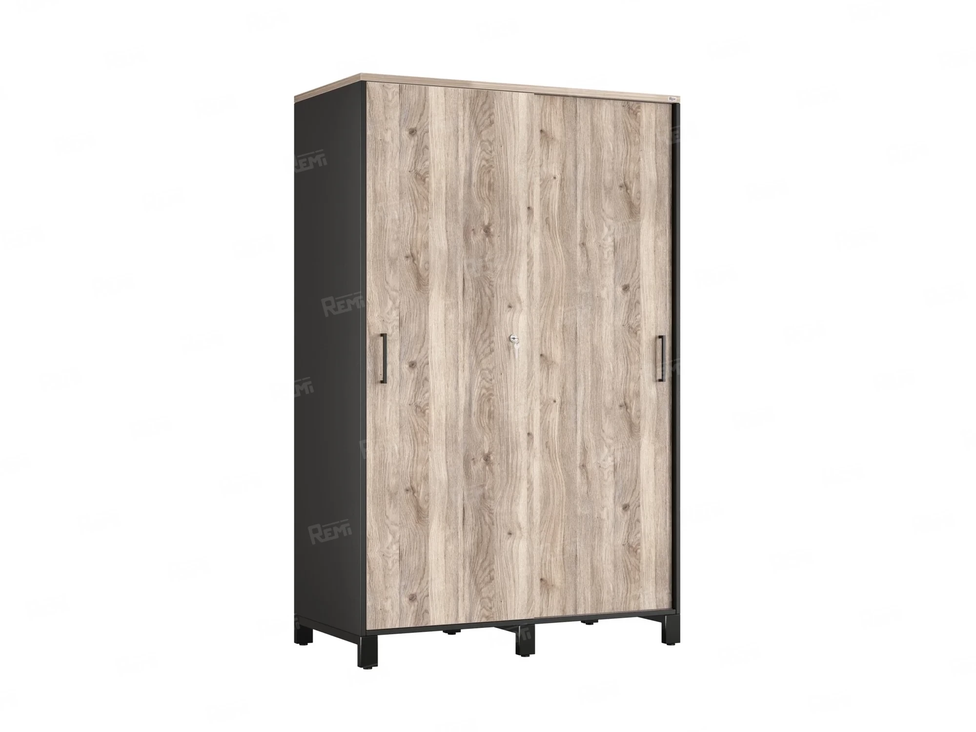 Шкаф-купе, штанга, 1 полка 1200x600x1900 RM163-90x60 Дуб Маувелла/Черный