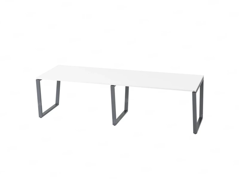 Cтол для переговоров, на V-обазном каркасе 2200x1450x750 RM082-220x145 Белый/Серый