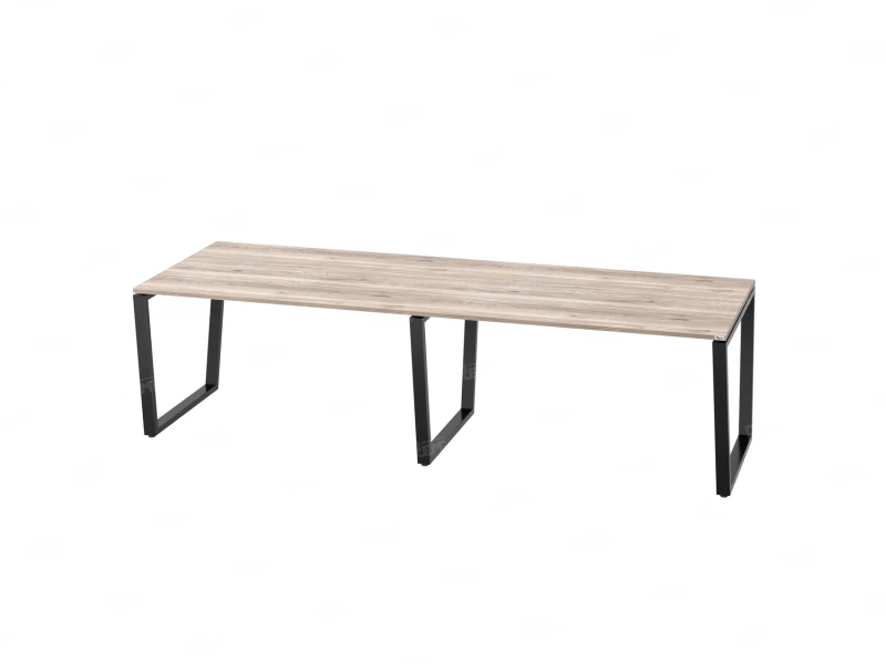 Cтол для переговоров, на V-обазном каркасе 2300x1400x750 RM082-230x140 Дуб Маувелла/Черный