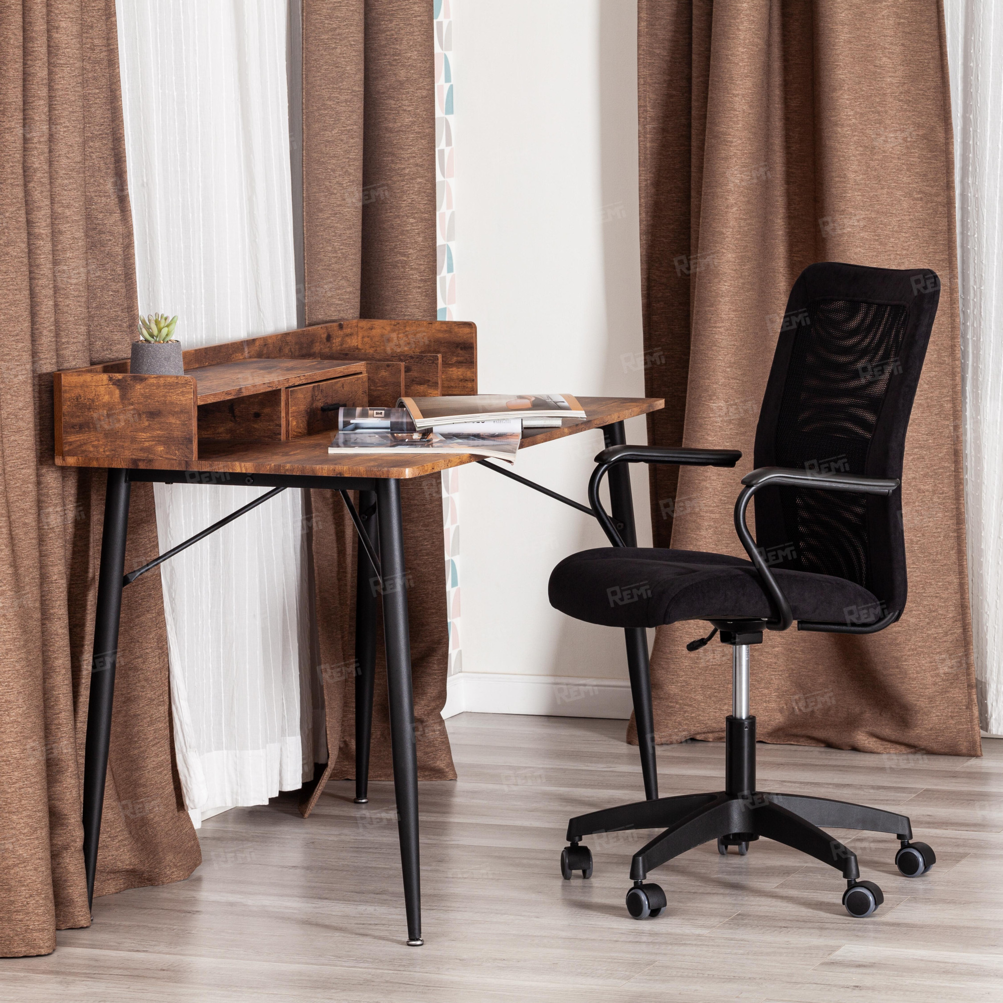 Кресло STAFF Черный/Черный, Флок (арт. 21453)