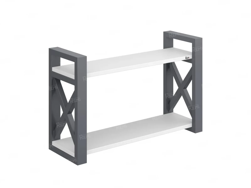 Полка настенная 900x200x500 RM196-90x20 Белый/Серый