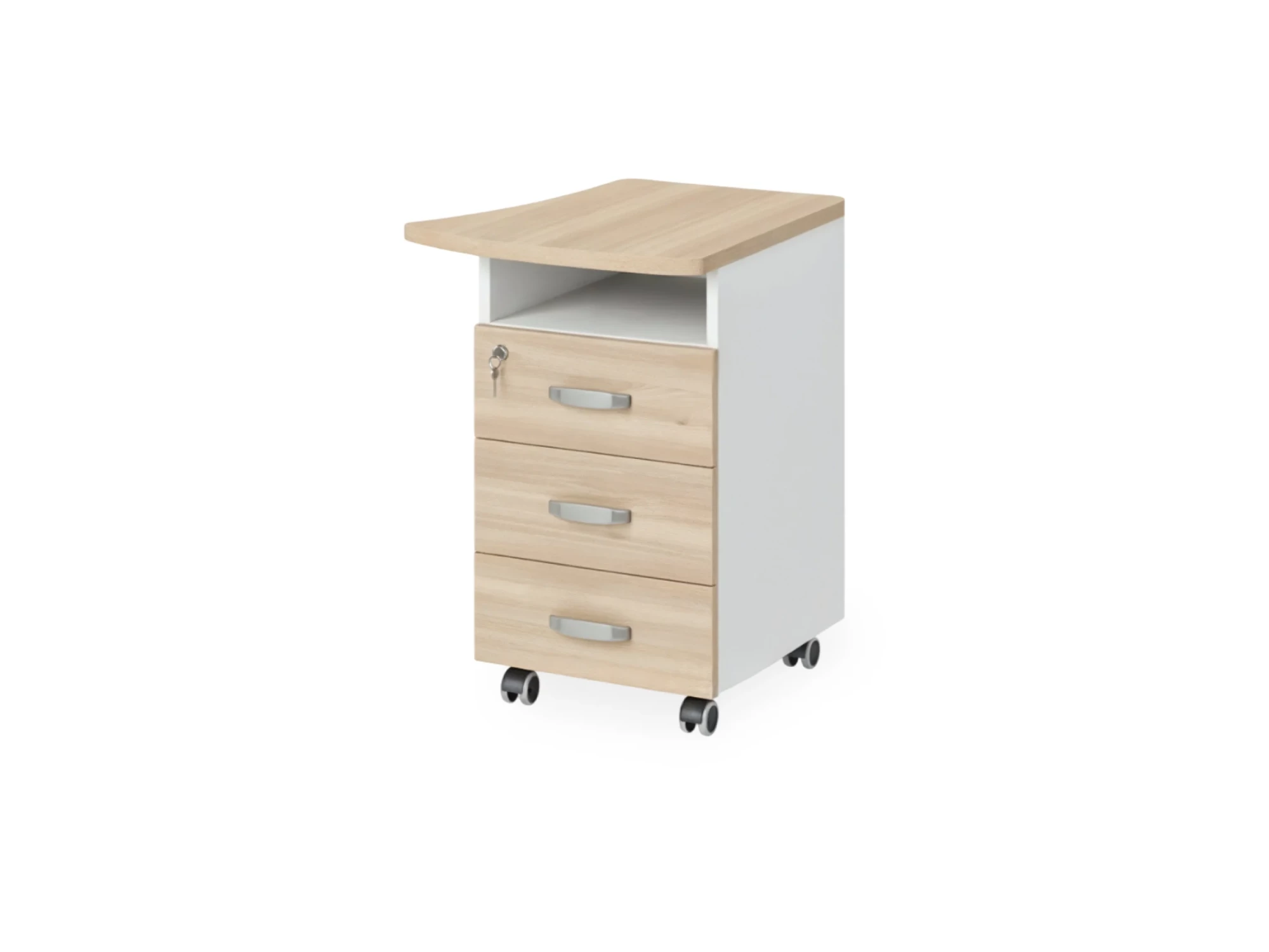 BRL RB085-53х60R Тумба приставная правая 530х600х740 Акация/Белый