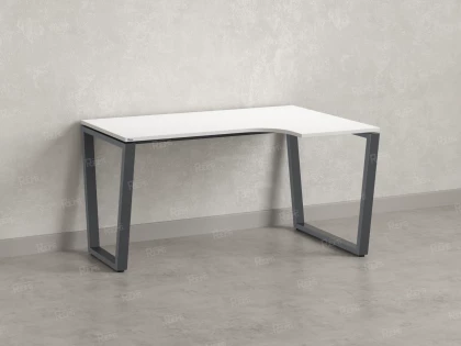 Стол угловой, U-опора, правый 1400x900/1200x750, RM050-14x9-12 Белый/Серый