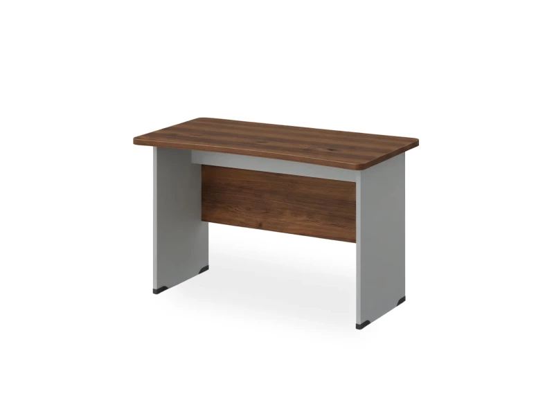 BRL RB002-180х85 Стол прямой с вогнутой столешницей 850 мм 1800х850х740 Орех Вармия/Серый вулкан-кий