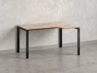 Стол угловой, П-опора, правый 1400x700/900x750, RM052-14x7-9 Дуб Маувелла/Черный