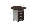 BRL RB088-77х86L Тумба приставная левая 770х860х740 Венге/Серый вулканический