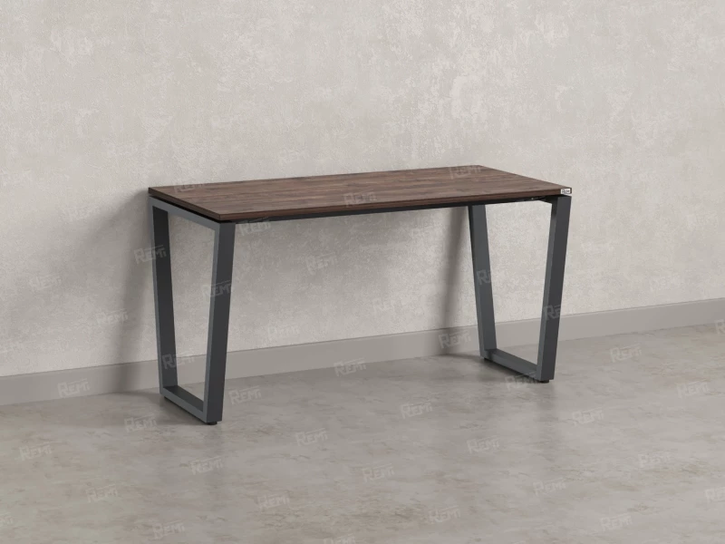 Стол прямой на U-образных опорах 1400x700x750 RM003-14x7 Дуб Апрельский шоколад/Серый