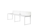 Бенч-система в 1 ряд, 2 рабочих места 2 тканевых экранов 3200x700x750 RM168-3-32x7 Белый/Белый
