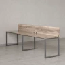 Бенч-система в 1 ряд, 2 рабочих места 2 ЛДСП экранов 2000x700x750 RM168-4-20x7 Дуб Маувелла/Серый