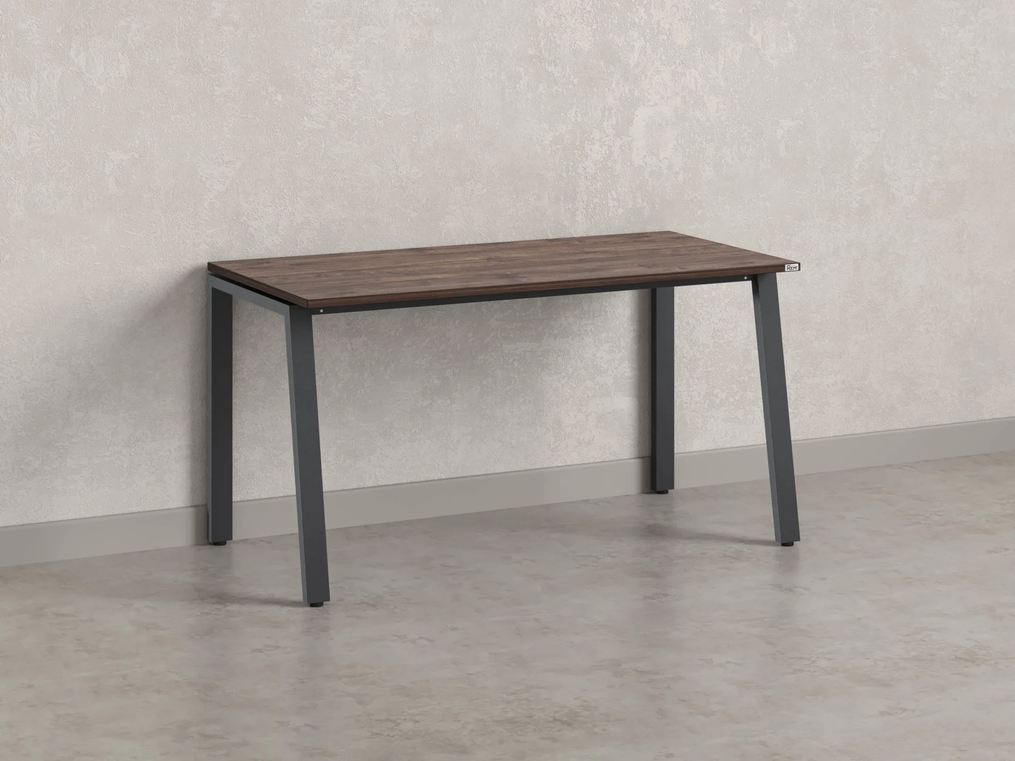 Стол прямой на Л-образных опорах 1400x600x750 RM004-14x6 Дуб Апрельский шоколад/Серый