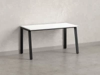Стол прямой на Л-образных опорах 1800x700x750 RM004-18x7 Белый/Черный