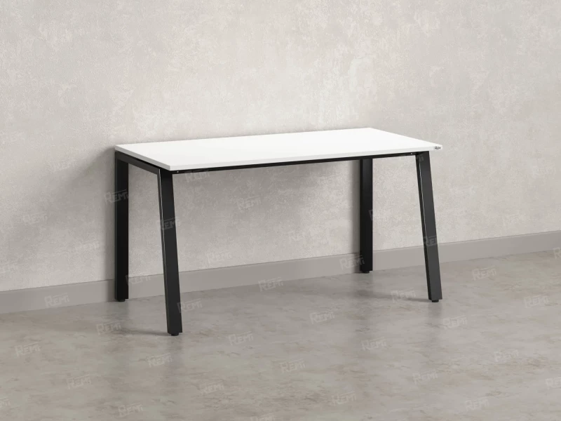 Стол прямой на Л-образных опорах 1800x700x750 RM004-18x7 Белый/Черный