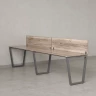 Бенч-система в 1 ряд, 2 рабочих места 2 ЛДСП экранов 2000x700x750 RM174-4-20x7 Дуб Маувелла/Серый
