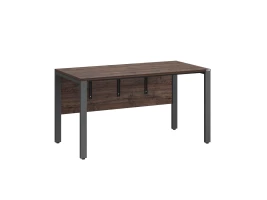Стол прямой на П-образных опорах, экран ЛДСП 1200x600x750 RM005-12x6 Дуб Апрельский шоколад/Серый