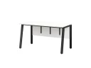 Стол прямой, Л-опора, экран ЛДСП,парящая стол-ца 1600x600x750 RM009-16x6 Белый/Черный