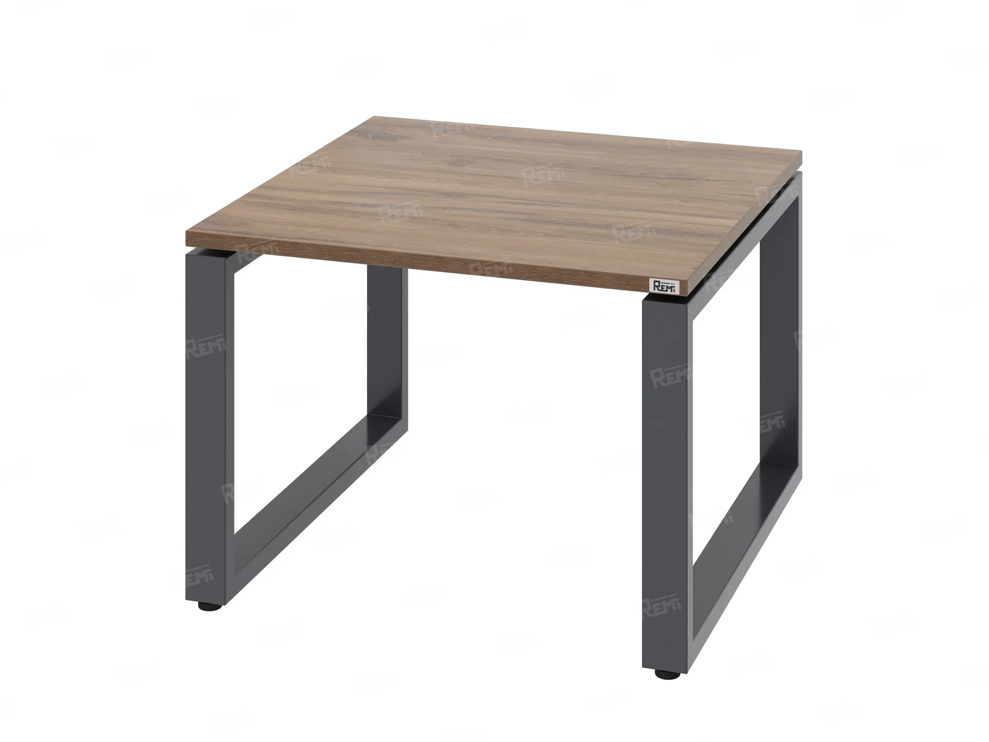 Журнальный стол с полкой 700x800x550 RM182-7x8 Дуб Юстус/Серый