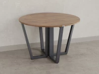 Круглый стол на U-образных опорах 1200x1200x750 RM188-12x12 Дуб Юстус/Серый