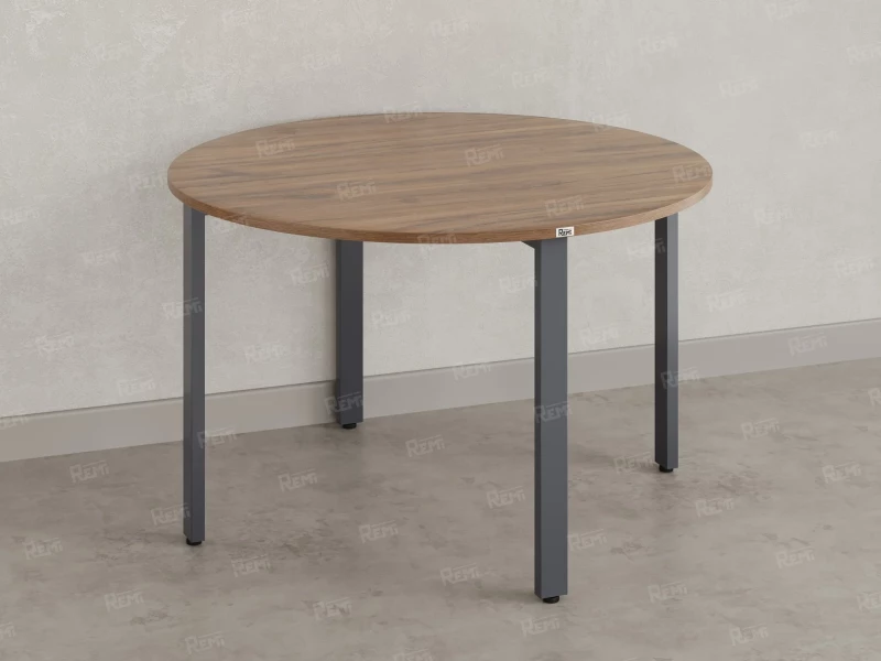 Круглый стол на П-образных опорах 1600x1600x750 RM186-16x16 Дуб Юстус/Серый