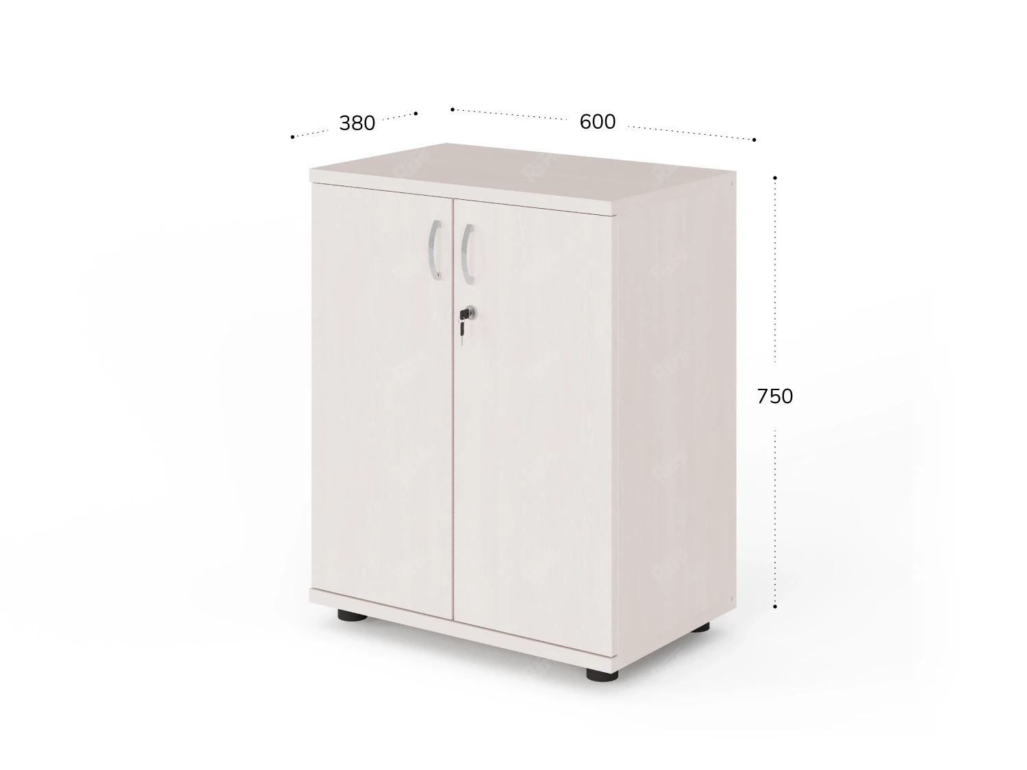 Тумба к столу RLG020 60x38x75 Дуб Молочный, Серия ЛАЙТ | LIGHT