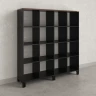 Стеллаж, 16 ячеек 1500х370х1620 RM140-15x37 Дуб Апрельский шоколад/Черный