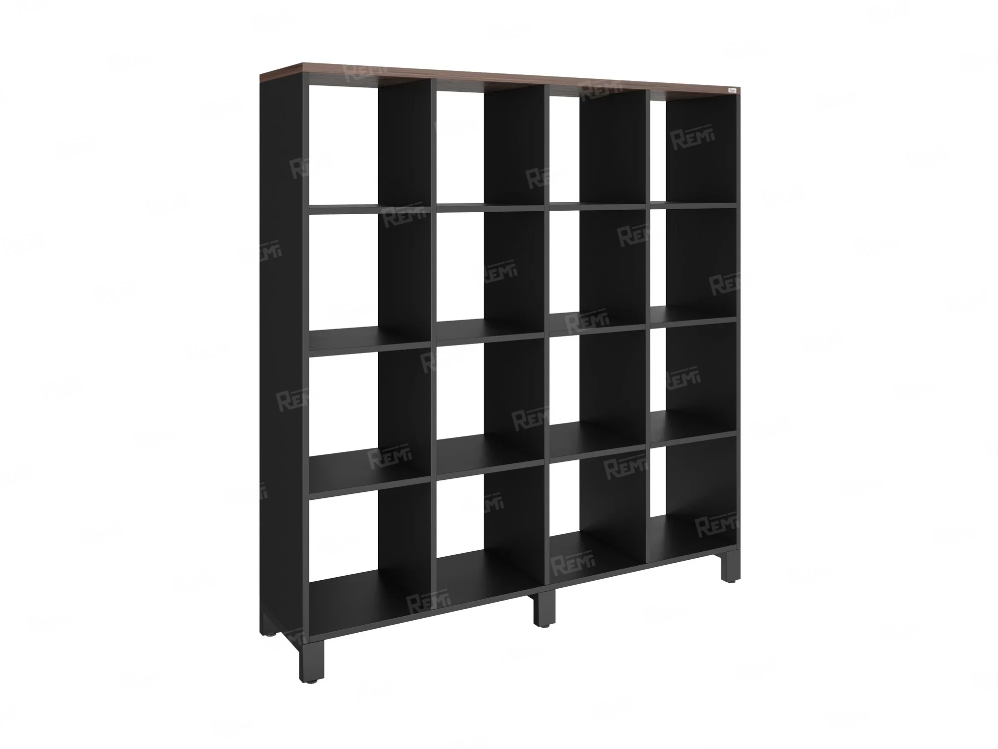 Стеллаж, 16 ячеек 1500х370х1620 RM140-15x37 Дуб Апрельский шоколад/Черный
