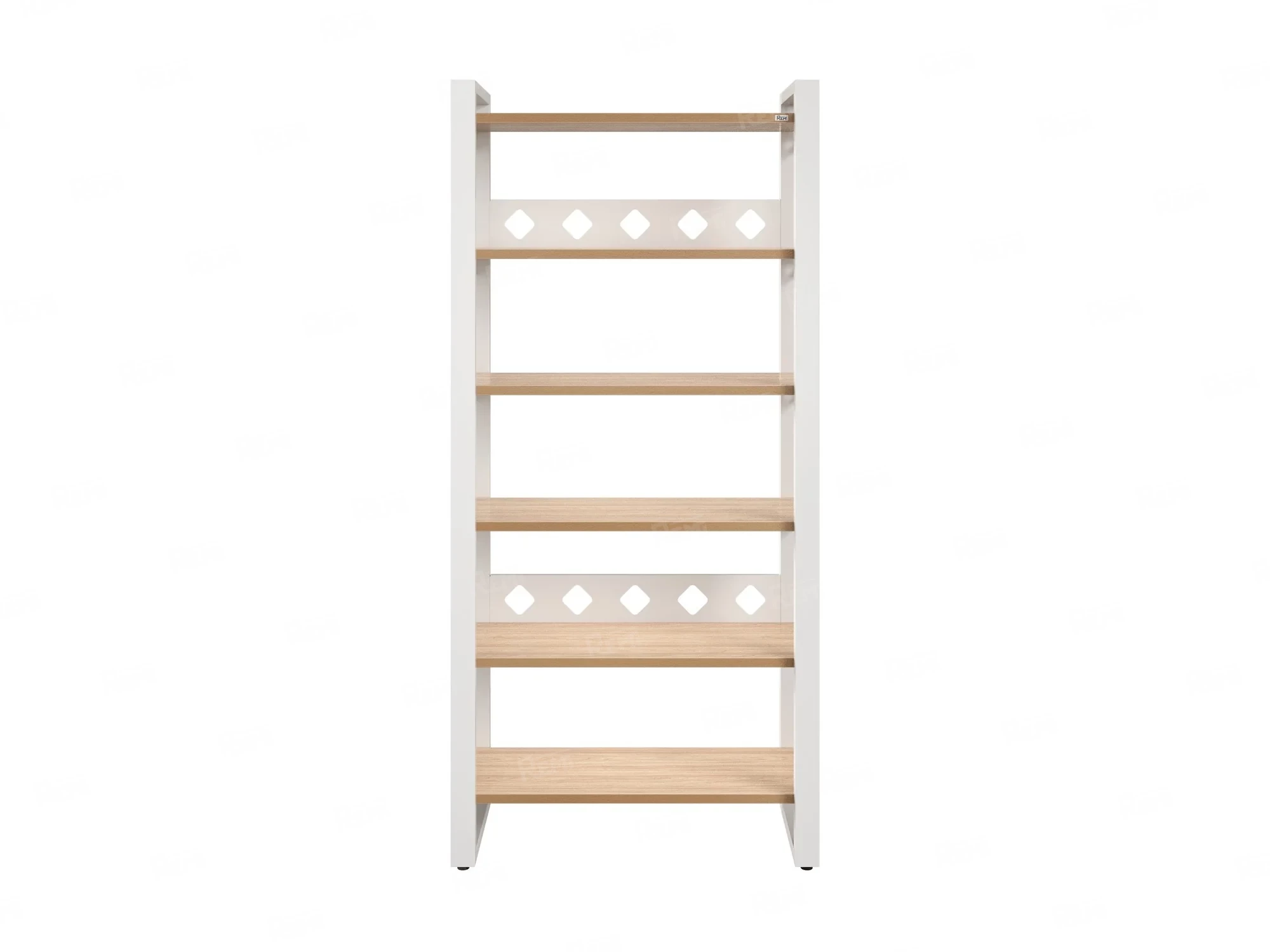 Стеллаж, 6 уровней 900x370x1920 RM132-90x37 Вяз Швейцарский светлый/Белый