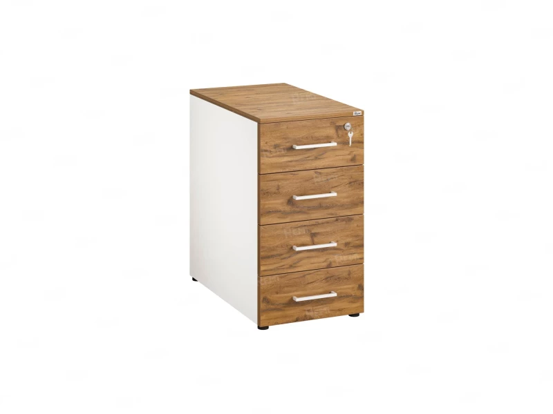 Тумба приставная, 4 ящика 400x800x750 RM121-40x80 Дуб Юстус/Белый