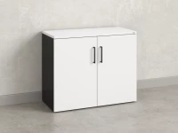 Шкаф низкий распашной, регулируемые опоры, 2 уровня 900x600x750 RM148-90x60 Белый/Черный