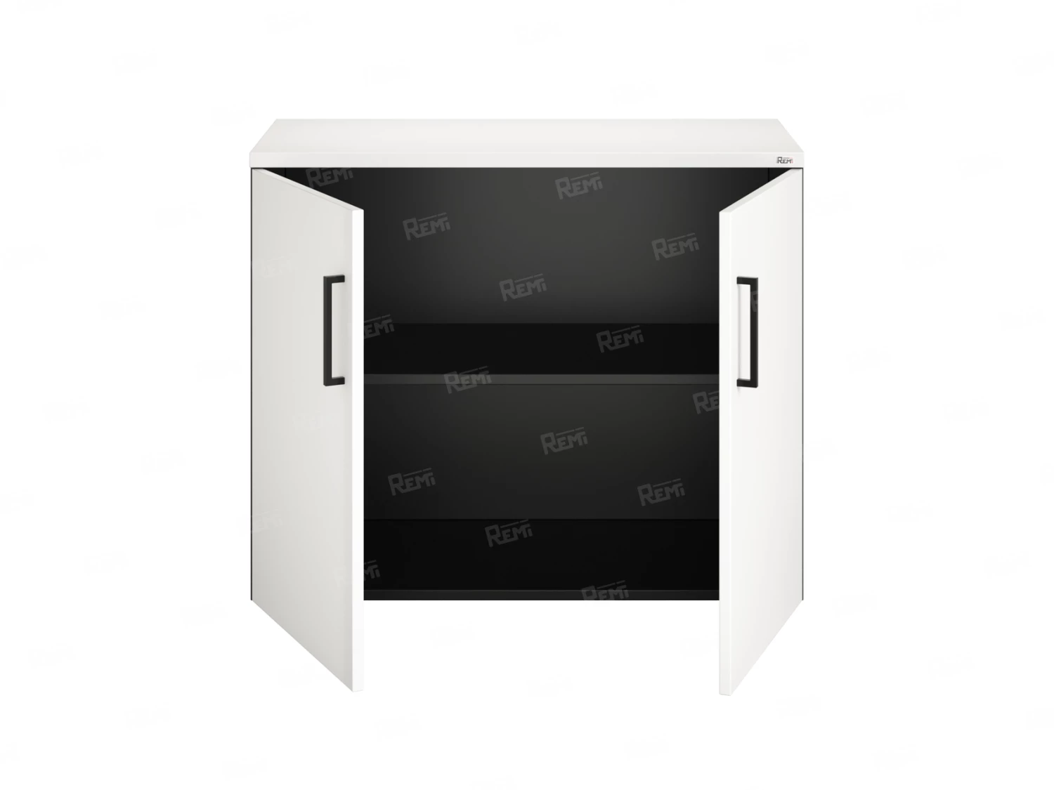 Шкаф низкий распашной, регулируемые опоры, 2 уровня 900x600x750 RM148-90x60 Белый/Черный