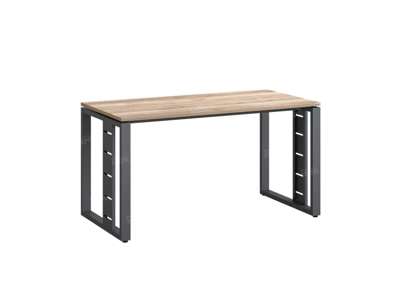 Стол прямой на О-образных опорах 1400x800x750 RM040-14x8 Дуб Маувелла/Серый