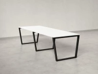 Cтол для переговоров, на V-обазном каркасе 2200x1450x750 RM082-220x145 Белый/Черный