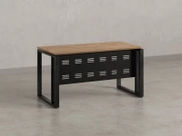 Стол прямой на О-образных опорах с металлическим экраном 1200x800x750 RM042-12x8 Юстус/Черный