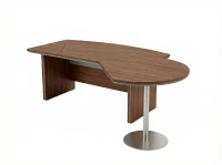 BRL RB069-235x150R Стол рук-ля с брифингом R 2350х1500х760 Орех Вармия/Серый вулканический