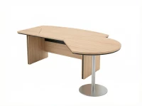 BRL RB069-215x150R Стол руководителя с брифингом правый 2150х1500х760 Акация/Черный