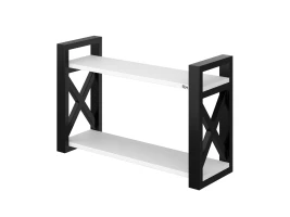 Полка настенная 900x200x500 RM196-90x20 Белый/Черный