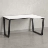 Стол угловой, U-опора, правый 1400x900/1200x750, RM050-14x9-12 Белый/Черный