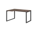 Стол угловой, О-опора, левый 1600x600/900x750, RM055-16x6-9 Дуб Апрельский шоколад/Серый