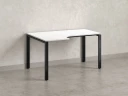 Стол угловой, П-опора, левый 1600x900/1200x750, RM053-16x9-12 Белый/Черный