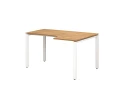 Стол угловой, П-опора, правый 1400x700/900x750, RM052-14x7-9 Дуб Юстус/Белый
