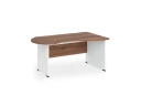 BRL RB004-140х80R Стол асимметричный правый 1400х800х740 Орех Вармия/Белый