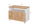 Тумба под оргтехнику 800x450x600 RTD039 Вотан/Белый. Серия Тандем / Tandem. Серия Тандем / Tandem