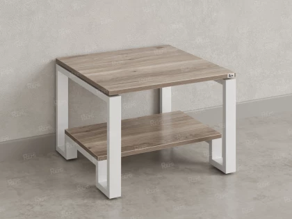 Журнальный стол с полкой 600x700x550 RM181-6x7 Дуб Маувелла/Белый