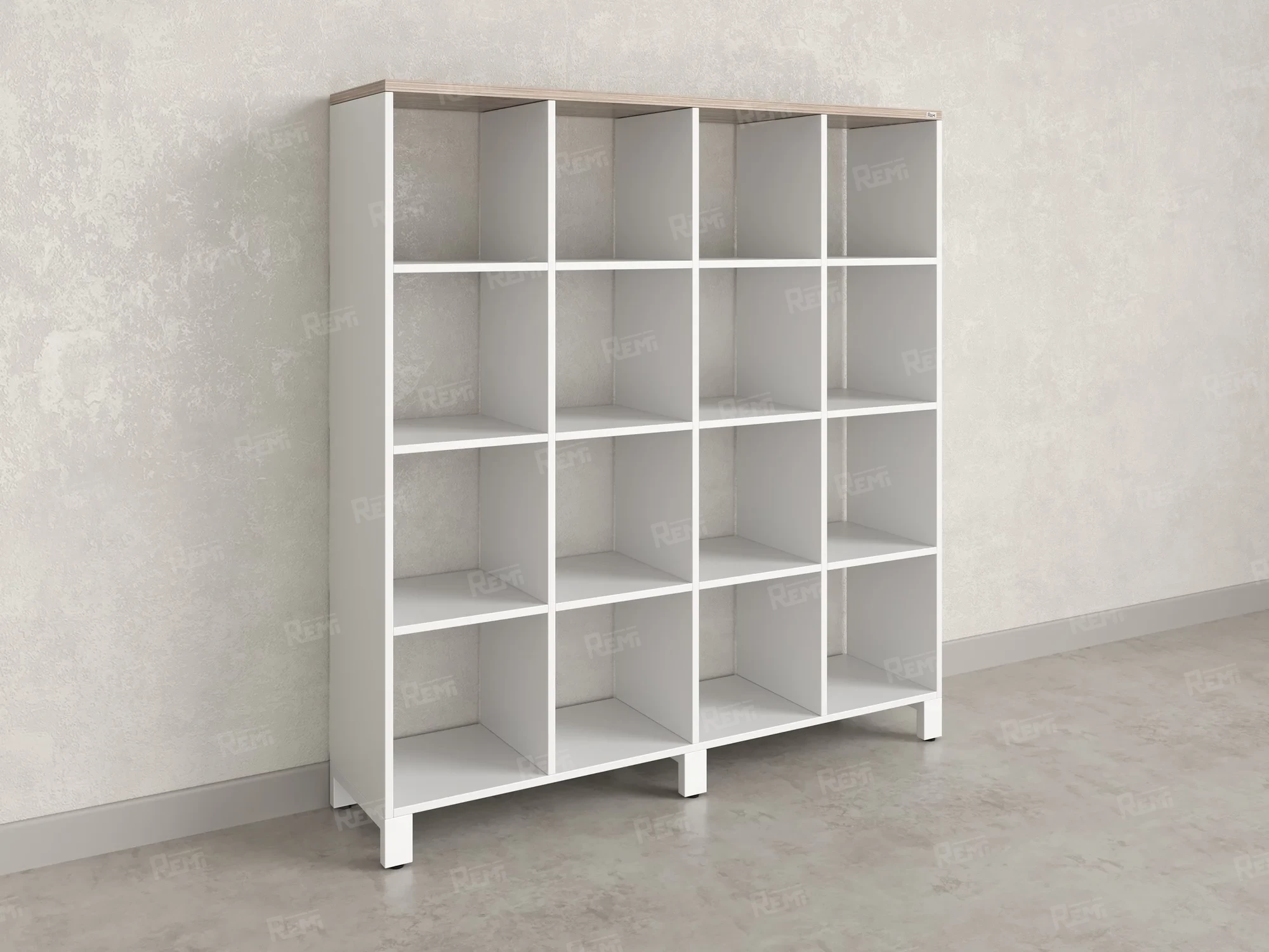 Стеллаж, 16 ячеек 1500х370х1620 RM140-15x37 Дуб Маувелла/Белый