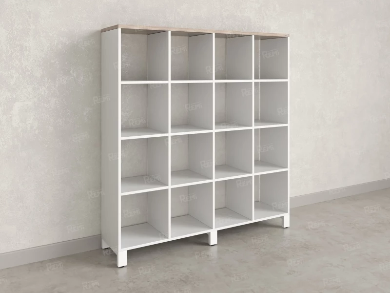 Стеллаж, 16 ячеек 1500х370х1620 RM140-15x37 Дуб Маувелла/Белый