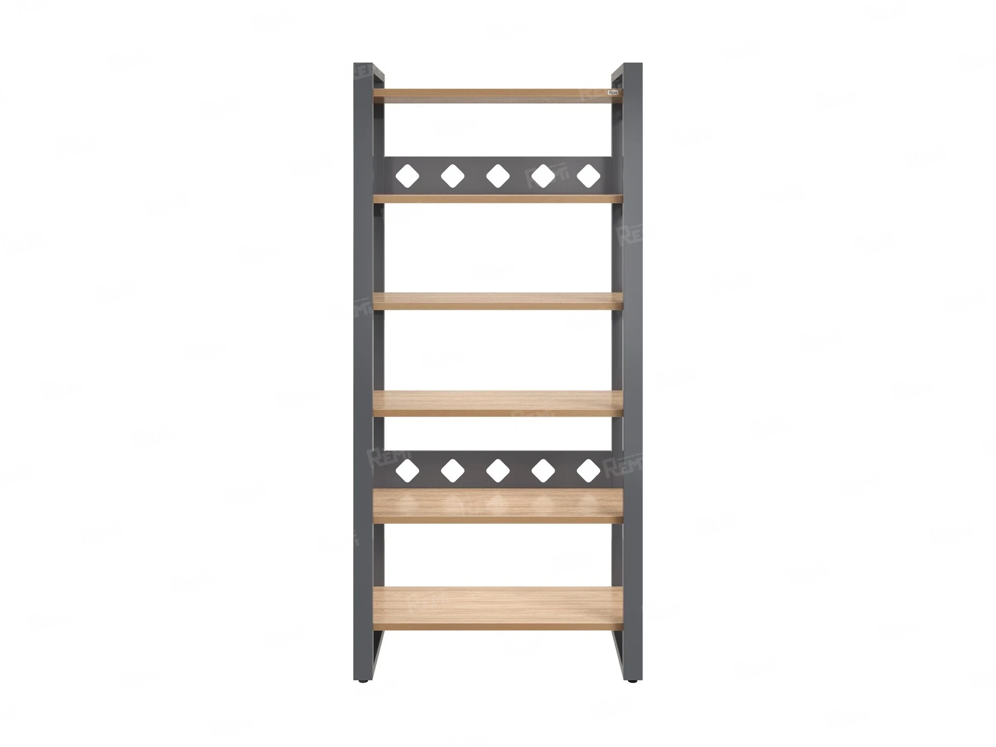 Стеллаж, 6 уровней 900x370x1920 RM132-90x37 Вяз Швейцарский светлый/Серый