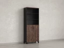 Шкаф комбинированный, 6 уровней 900x420x2200 RM154-90x41 Дуб Апрельский шоколад/Черный